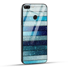 Honor 9 Lite Back Cover Blue Glitter Glass Case