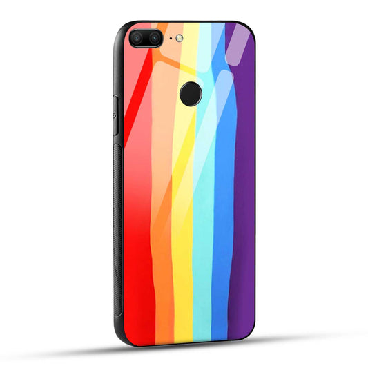 Honor 9 Lite Back Cover Rainbow Color Printed Glass Case