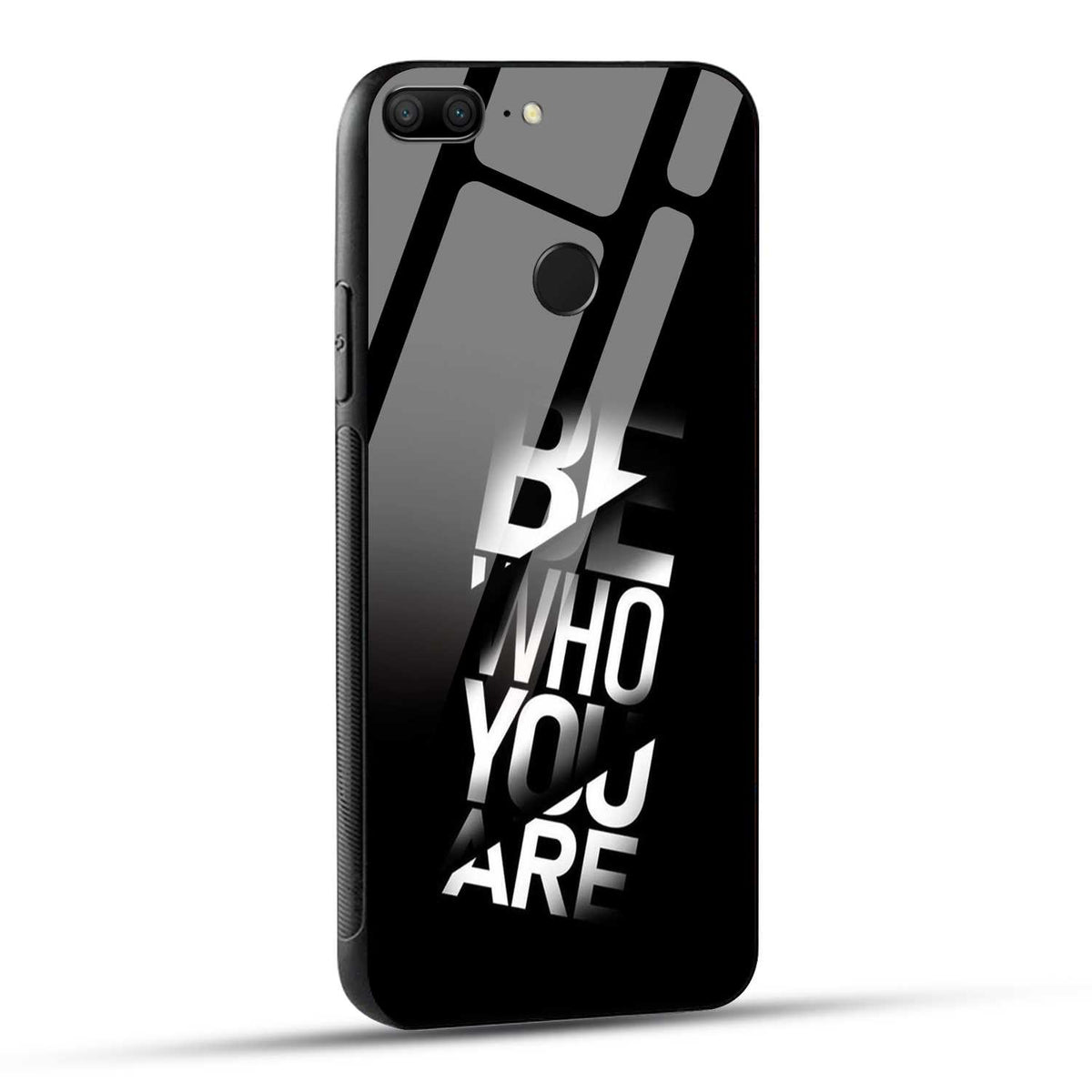Honor 9 Lite Back Cover Be Who You Are Printed Glass Case