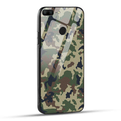 Honor 9 Lite Back Cover Army Pattern Printed Glass Case