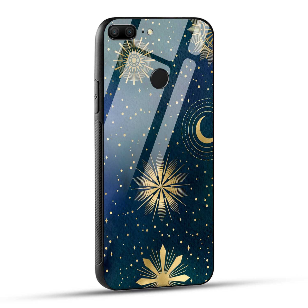 Honor 9 Lite Back Cover Art Of Moon Printed Glass Case