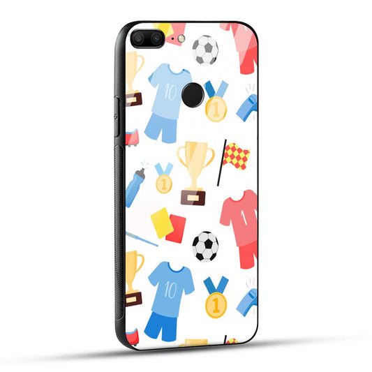 Honor 9 Lite Back Cover Love For Football Printed Glass Case
