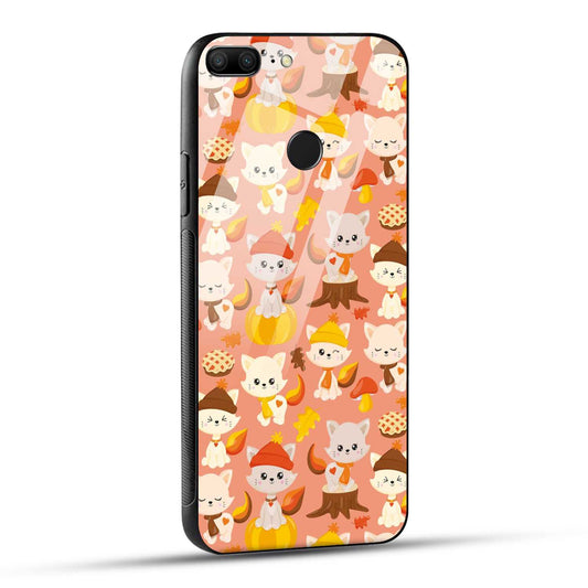 Honor 9 Lite Back Cover Cute Kittys Printed Glass Case