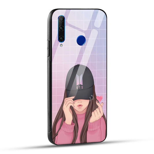Honor 10i / Honor 20i Back Cover Cap Girl Printed Glass Case