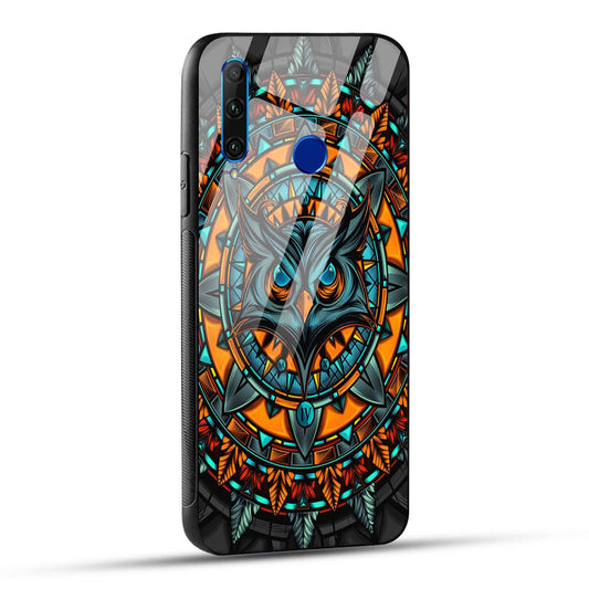 Honor 10i / Honor 20i Back Cover Attractive Owl Printed Glass Case