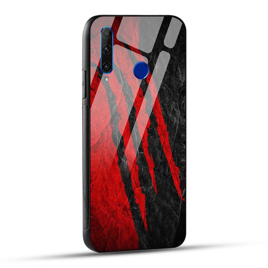 Honor 10i / Honor 20i Back Cover Red Printed Glass Case