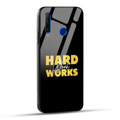 Honor 10i / Honor 20i Back Cover Hard Work Works Empowerment Quote Printed Glass Case