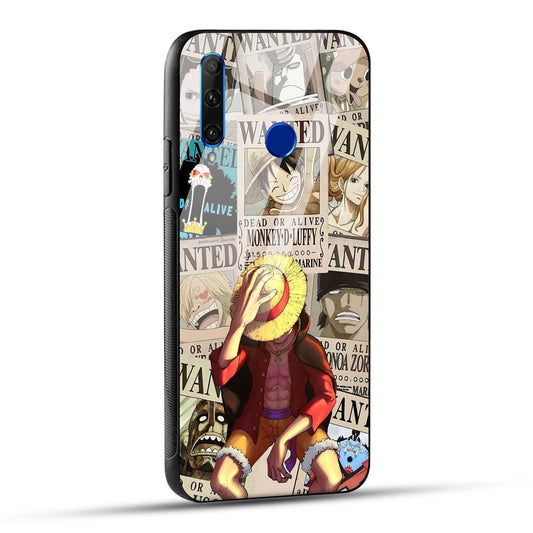 Honor 10i / Honor 20i Back Cover Anime One Piece Wanted Luffy  Printed Glass Case