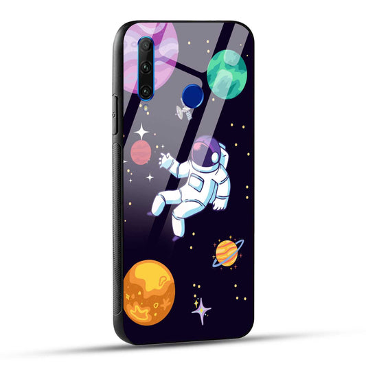 Honor 10i / Honor 20i Back Cover Colorful Illustration Astronaut Printed Glass Case