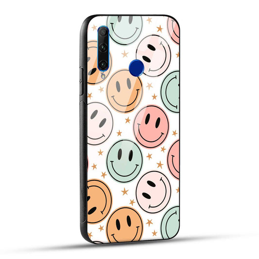 Honor 10i / Honor 20i Back Cover Smiling Flowers And Stars Printed Glass Case
