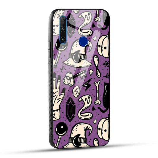Honor 10i / Honor 20i Back Cover Aethetic Texture Printed Glass Case