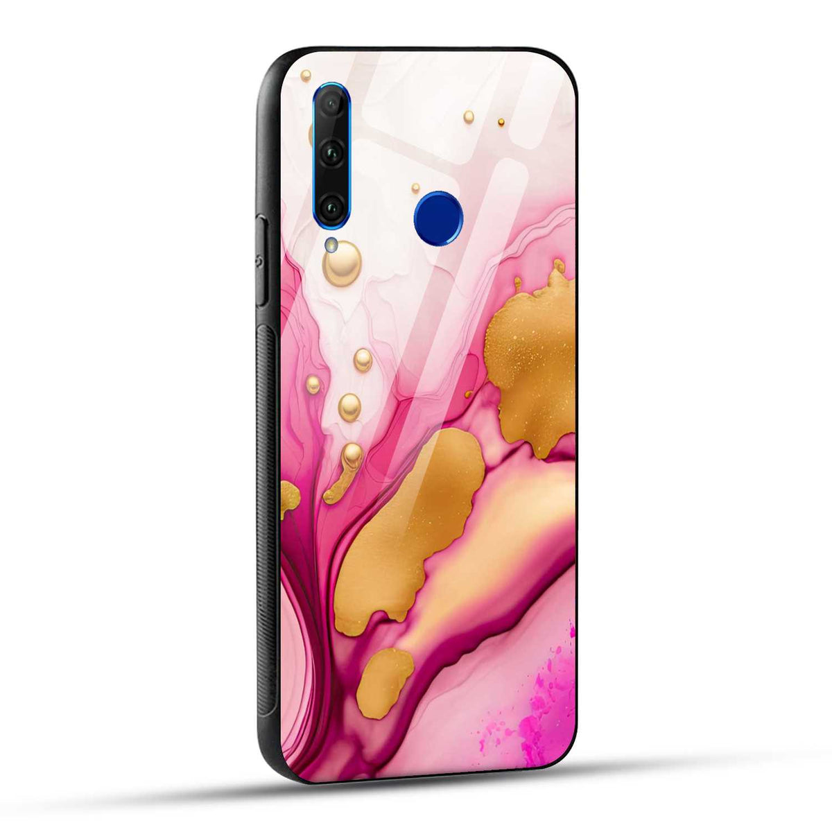 Honor 10i / Honor 20i Back Cover Golden Marble Printed Glass Case