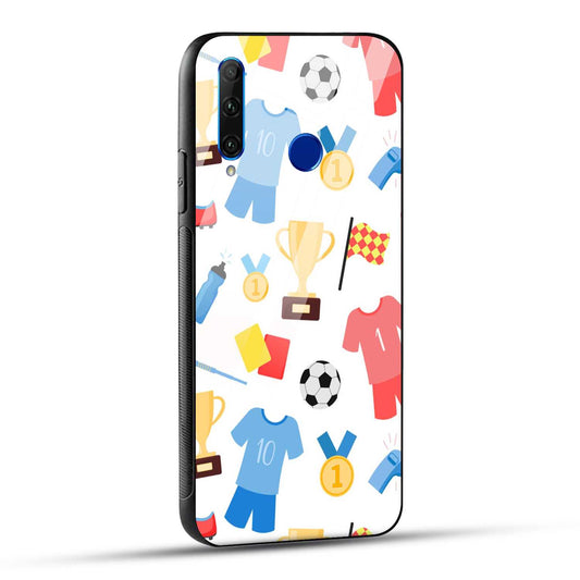 Honor 10i / Honor 20i Back Cover Love For Football Printed Glass Case