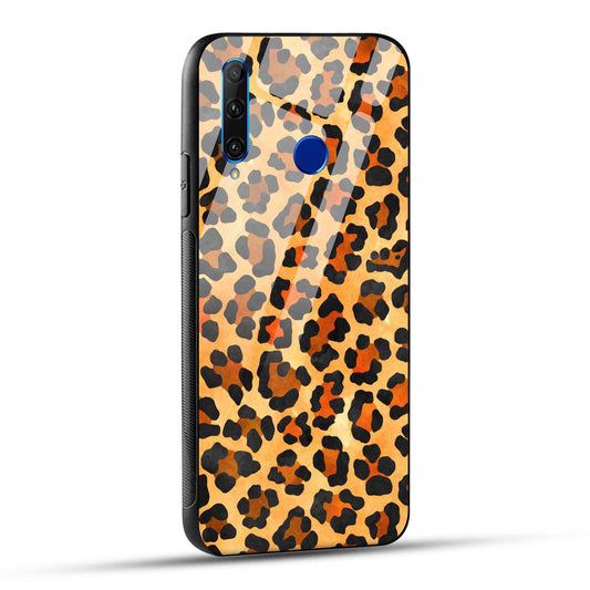 Honor 10i / Honor 20i Back Cover Leopard Pattern Printed Glass Case