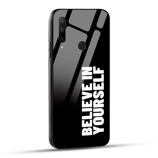 HONOR 9X Back Cover Believe in Yourself Motivational Quote Printed Glass Case