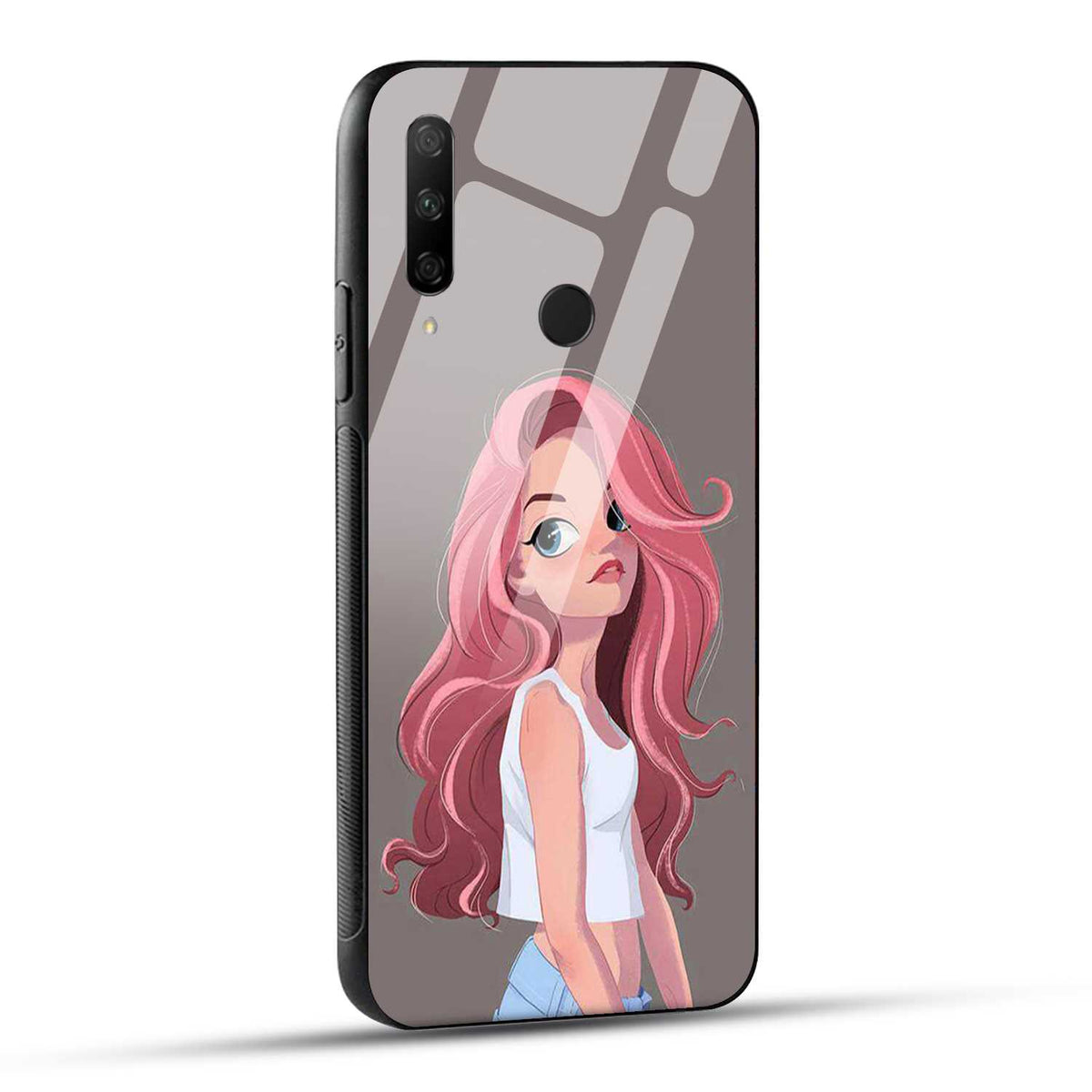 HONOR 9X Back Cover Animated Cute Girl Printed Glass Case