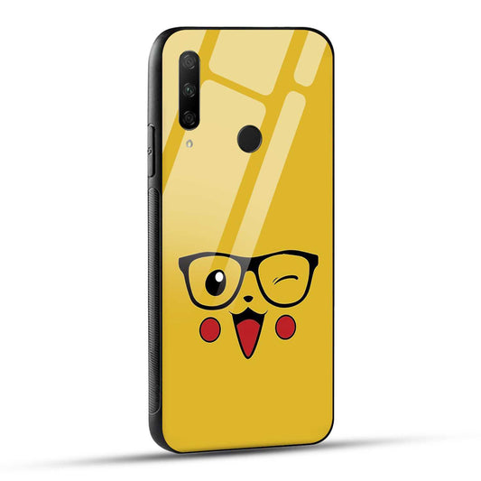 HONOR 9X Back Cover Cartoon with Glasses Printed Glass Case