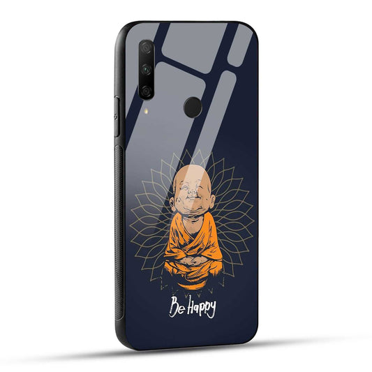 HONOR 9X Back Cover Be Happy Printed Glass Case