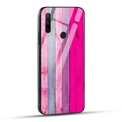 HONOR 9X Back Cover Color Stripe Wood Printed Glass Case