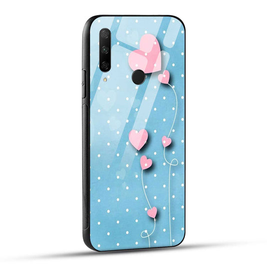 HONOR 9X Back Cover Cute Heart Printed Glass Case
