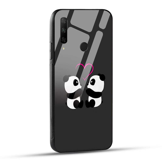 HONOR 9X Back Cover Cute Cartoon Couple Love Printed Glass Case