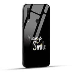 HONOR 9X Back Cover Always Smile Happy Printed Glass Case