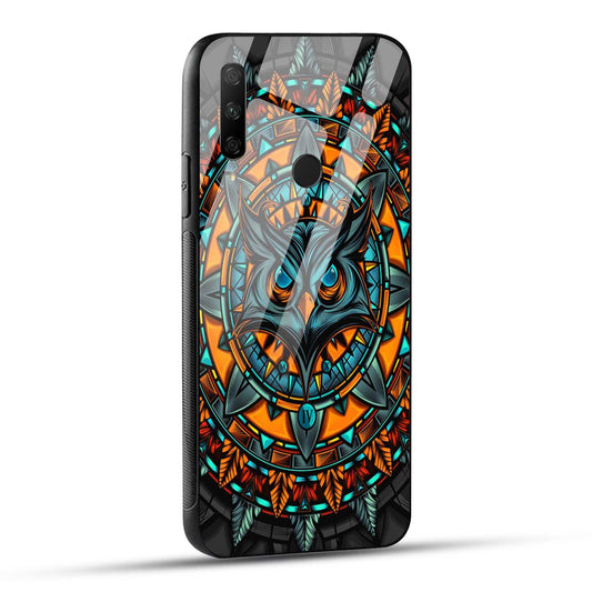 HONOR 9X Back Cover Attractive Owl Printed Glass Case