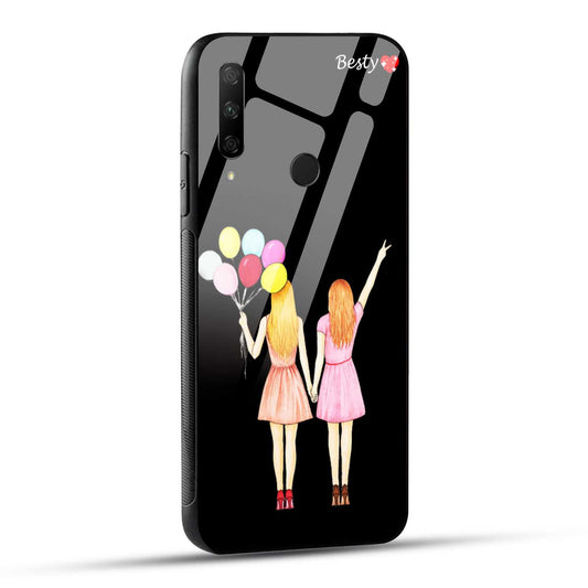 HONOR 9X Back Cover Besties Forever Printed Glass Case