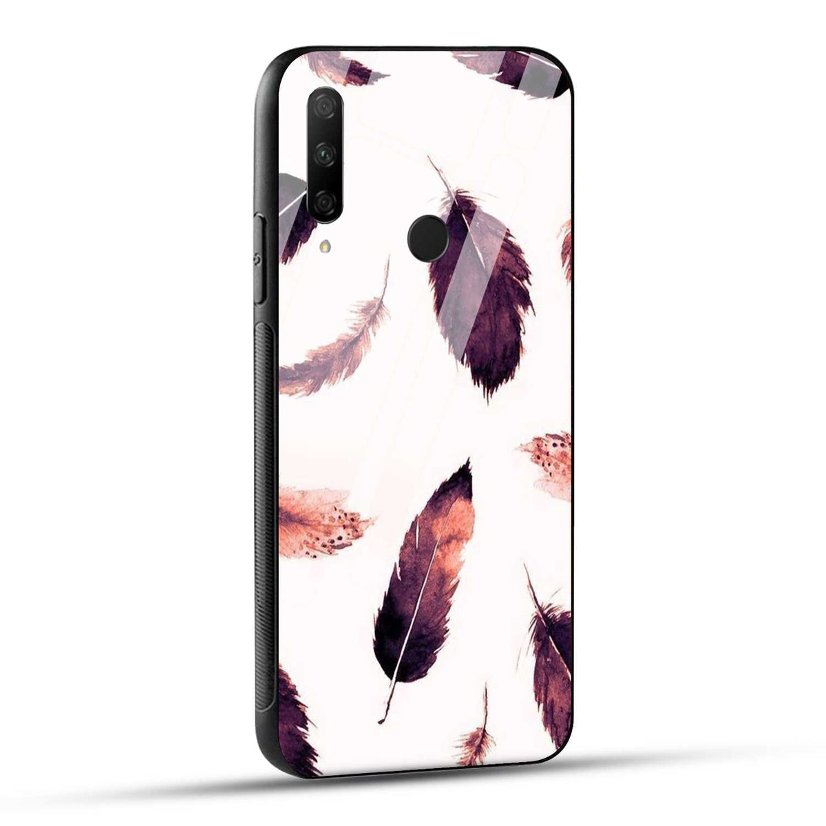 HONOR 9X Back Cover Beautiful Feathers Printed Glass Case