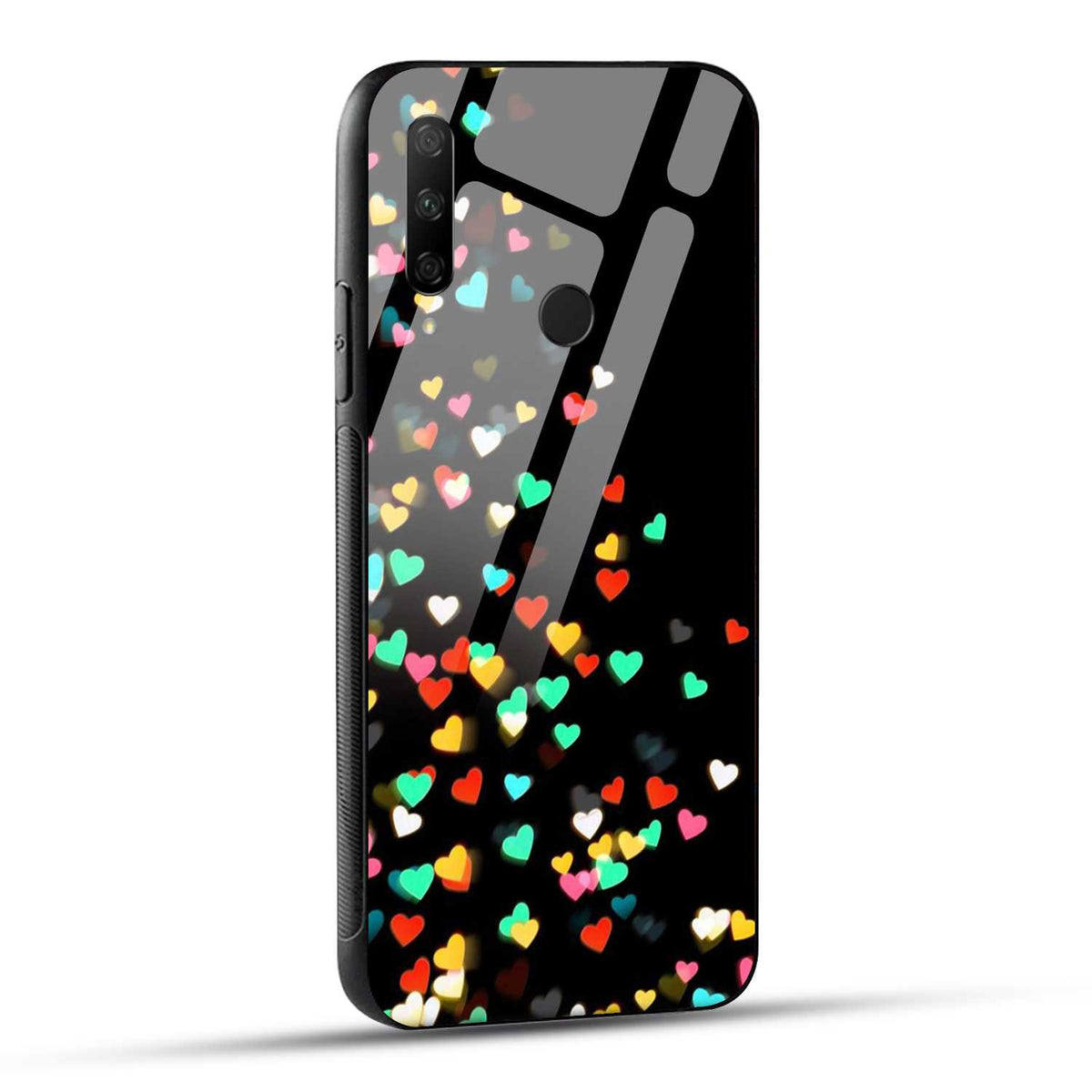 HONOR 9X Back Cover Colorful Hearts Printed Glass Case