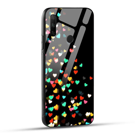 HONOR 9X Back Cover Colorful Hearts Printed Glass Case