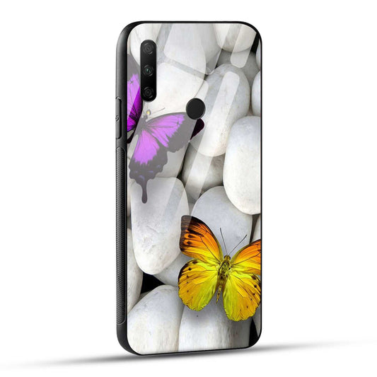 HONOR 9X Back Cover Butterflys On Stone Printed Glass Case