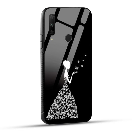 HONOR 9X Back Cover Butterfly Girl Printed Glass Case