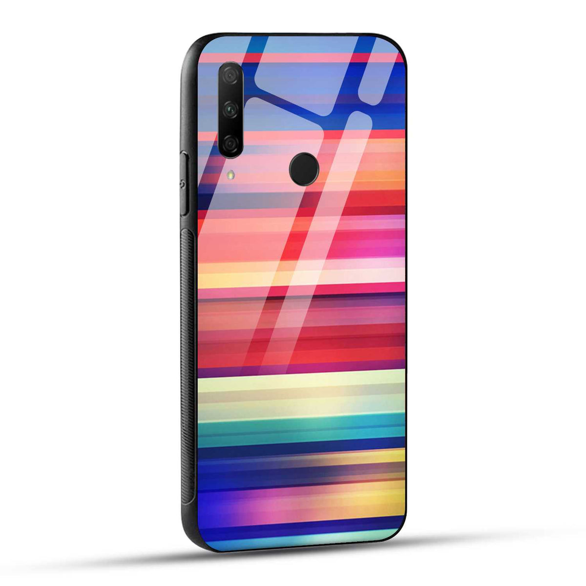 HONOR 9X Back Cover Colorful Stripes Printed Glass Case