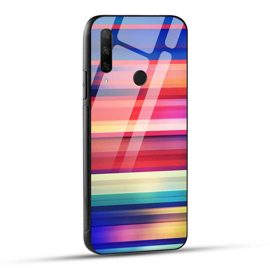 HONOR 9X Back Cover Colorful Stripes Printed Glass Case