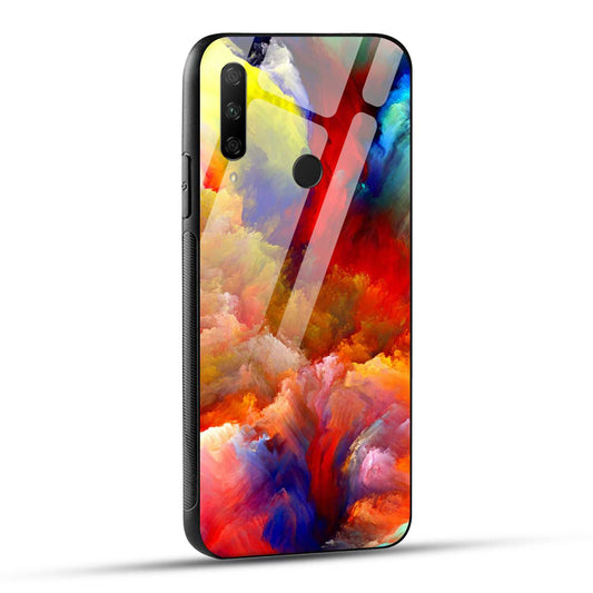 HONOR 9X Back Cover Abstract Color Art Printed Glass Case