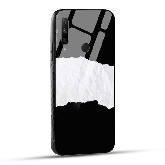 HONOR 9X Back Cover Black And White Pattern Printed Glass Case