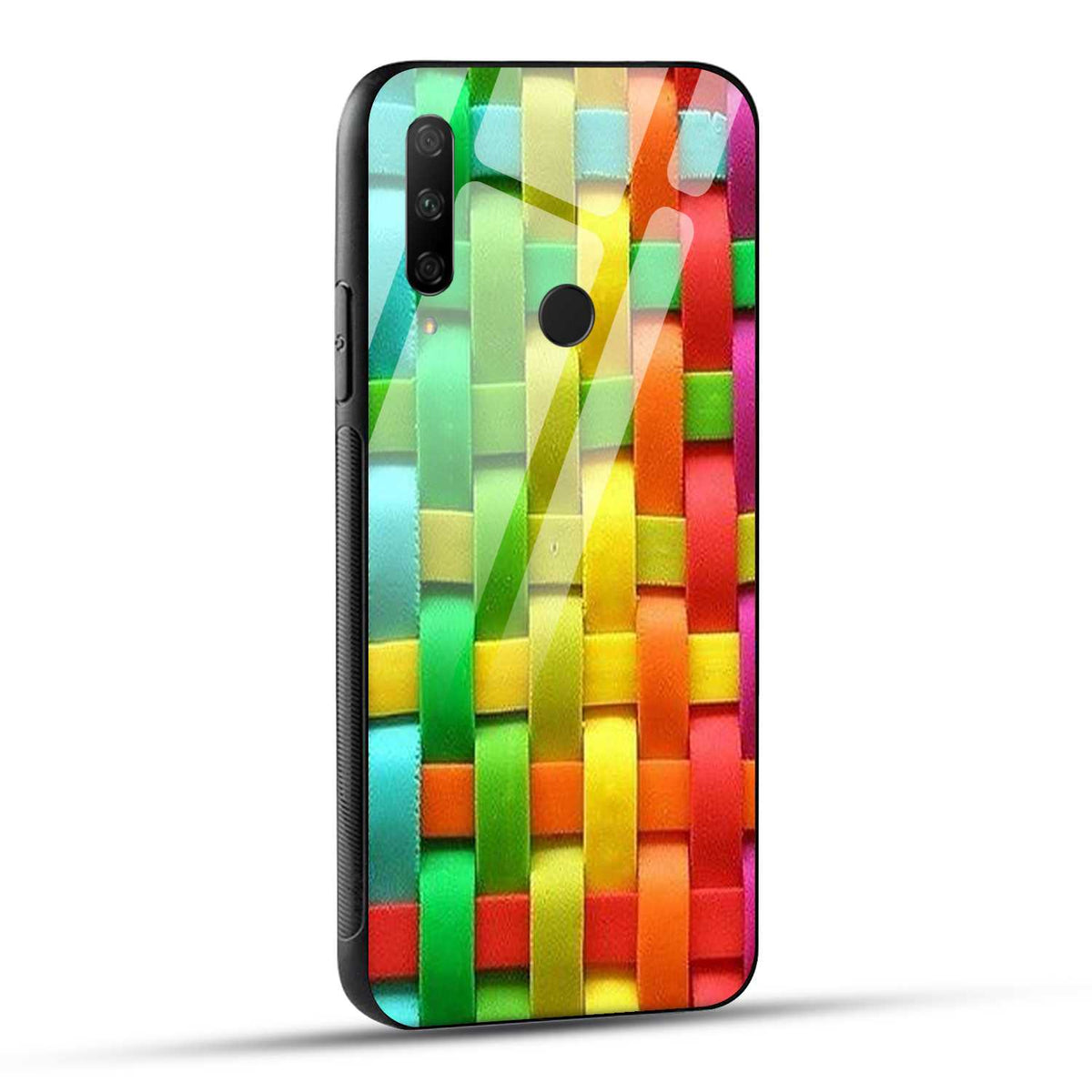 HONOR 9X Back Cover Color Lines Printed Glass Case