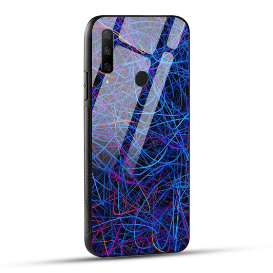 HONOR 9X Back Cover Blue Pattern Printed Glass Case