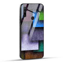 HONOR 9X Back Cover Colorful Squares Printed Glass Case