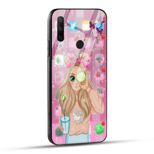 HONOR 9X Back Cover Cute Girl Printed Glass Case