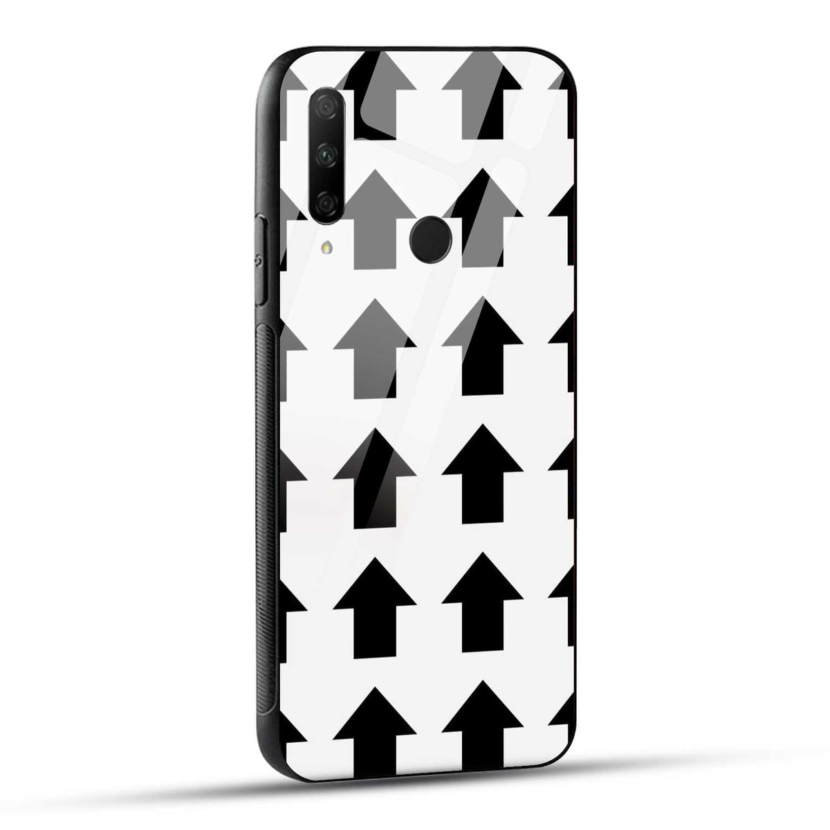HONOR 9X Back Cover Bold Geometry Black and White Printed Glass Case