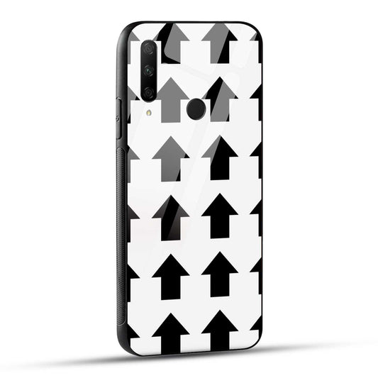HONOR 9X Back Cover Bold Geometry Black and White Printed Glass Case