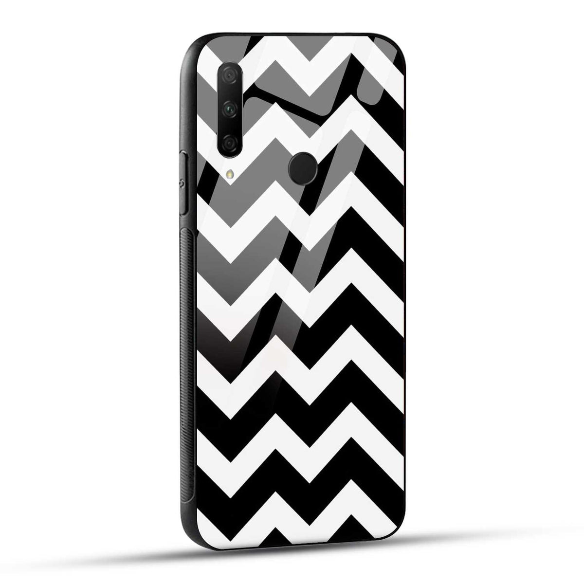 HONOR 9X Back Cover Black & White Geometric Patterns Printed Glass Case