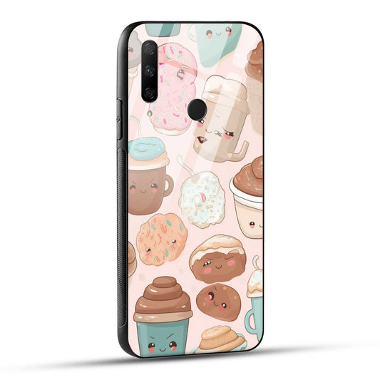 HONOR 9X Back Cover Art of Pairing Coffee and Circular Temptations Printed Glass Case