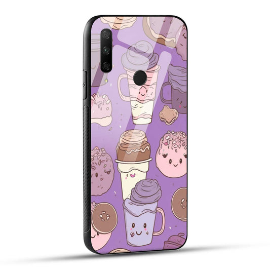 HONOR 9X Back Cover Daily Coffee with Artful Circle Printed Glass Case