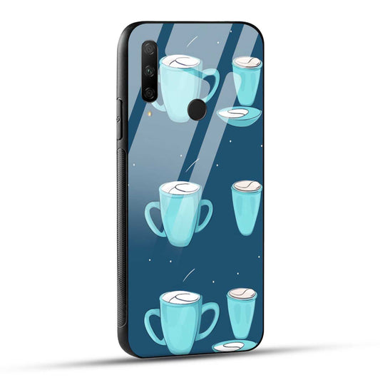 HONOR 9X Back Cover Bliss Coffee with Circular Delight Printed Glass Case
