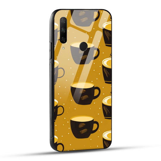 HONOR 9X Back Cover Artistry Coffee with Circular Delight Printed Glass Case