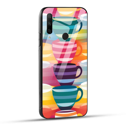 HONOR 9X Back Cover Delight Coffee with Circular Morning Artistry Printed Glass Case