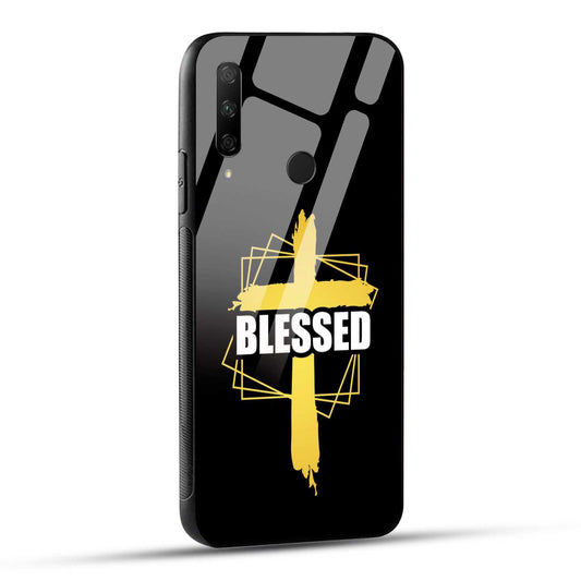 HONOR 9X Back Cover Blessed Positivity Quote Printed Glass Case